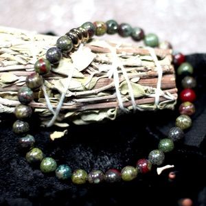 Dragon bloodstone 8” bracelet